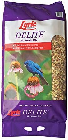 Lyric Fine Tunes and Delite No Waste Wild Bird Seed Mixes - Attracts Bluebirds, Finches and More - 35 lb