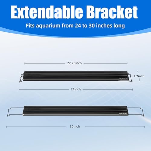 AQUANEAT LED Aquarium Light Full Spectrum 12 Inch Fish Tank Light Fresh Water