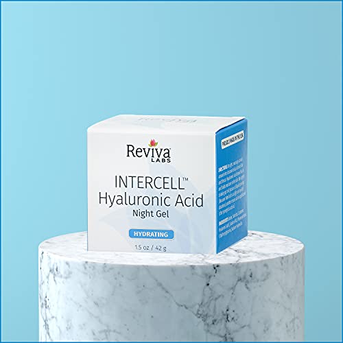Reviva Labs Hyaluronic Acid Night Face Gel, Intercell Moisture Serum, 2 oz | Boosts skin moisture, overnight hydration, plumps & smooths