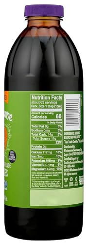 Wholesome FT Organic Molasses 32oz Bottle, 1-Pack
