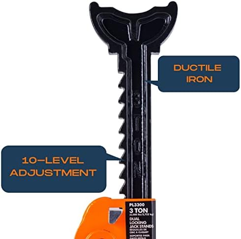 Pro-LifT T-6903D Double Pin Jack Stands - 3 Ton