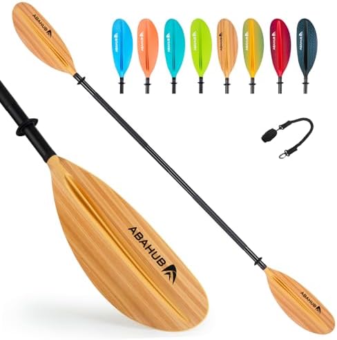 Abahub Kayak Paddle with Free Leash 220-240cm Kayaking Oars
