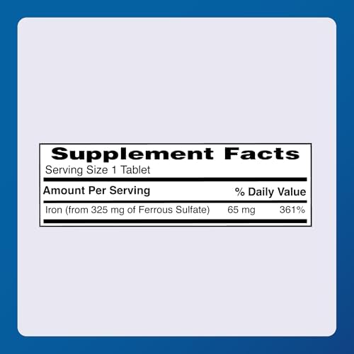 Major FeroSul - Ferrous Sulfate 325 mg Tablets - Iron Supplement for Women and Men - Specially Coated Easy-to-Swallow Tablets - Red - 1000 Count