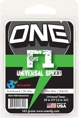 ONE MFG - F1 Hot Wax/Rub-on Universal Speed Conditions Formula Wax – Snowboard/Ski/Nordic 165g-High-Performance