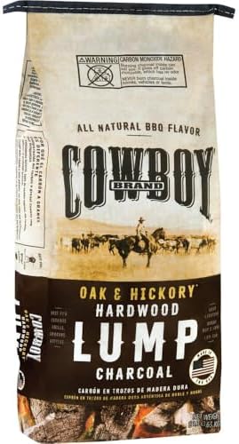 COWBOY 17208 Hardwood Lump Charcoal, 8 lb