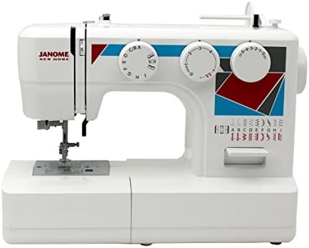 Janome MOD-19 Easy-to-Use Sewing Machine with 19 Stitches, Automatic Needle Threader and 5-Piece Feed Dogs,white