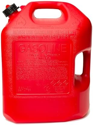 Midwest Can 6610 Safe-Flo Auto Shut Off 6 Gallon Gas Can – Durable Fuel Containers with FlameShield Safety System & Quick-Flow Spout - Red - 4 Pack