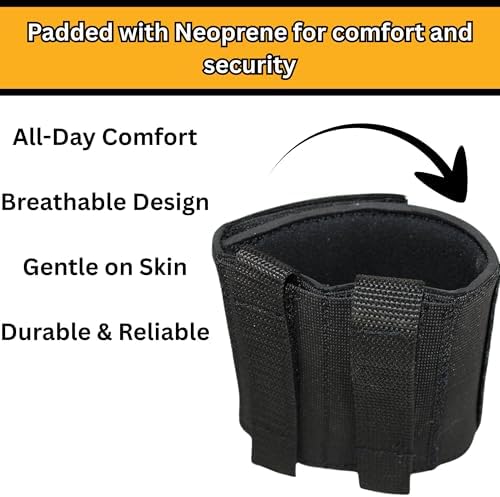 2 Magazine Ankle Holster with Padded Neoprene - CCW Concealed Carry Mag Ankle Holster - Single Stacked or Double Stacked, Black