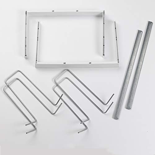 Smead Hanging File Folder Frames, Adjustable, 13” W x 9.25” H x 16”-24” L, White and Silver, Letter Size (64851) (White and Si)