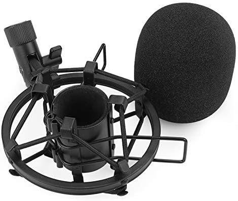 SUNMON SM58 Microphone Shock Mount Holder for Reduces Vibration and Noise, Suitable for Shure SM58-LC, SM58-CN Cardioid Dynamic Vocal Mic