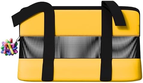 17" Soft Sided Cat and Dog Pet Carrier Bag for Travel with Bonus Toy Ball - Ideal and Compatible for Small Cats and Dogs - Versatile and TSA Airline
