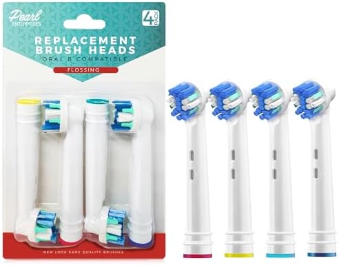 Replacement Brush Heads Compatible with Oral b Braun- 12 Electric Toothbrush Heads for Oralb- Double Clean