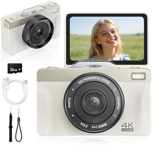 4K Digital Camera for Photography, 2026 Latest 64MP Autofocus WiFi Vlogging Camera for YouTube
