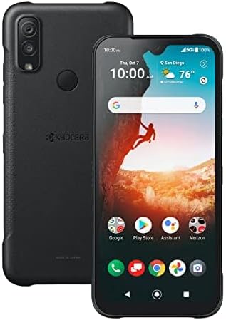 KYOCERA DuraSport 5G C6931 Carrier Unlocked Rugged Smartphone, Black, 6.1" Display, 48MP Camera, Waterproof, Dustproof, Drop Rated
