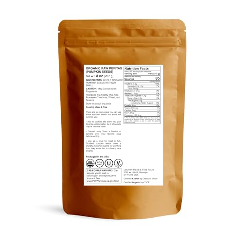 Food to Live Organic Raw Pepitas, 18 Pounds — Non-GMO, Pumpkin Seed Kernels, Unsalted, No Oil, No Shell, Vegan, Kosher, Bulk. Keto Snack.