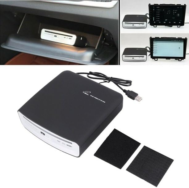 Car External Universal CD Player | USB External Car Slot-Load CD Player Compatible with Android Navigation (Android Version 4.4 and