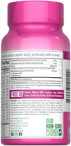 Nature's Truth Hair Skin and Nails | 60 Caplets | Plus 5,000 mcg Biotin | Non-GMO & Gluten Free Supplement