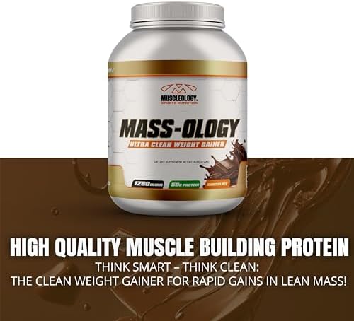 MUSCLEOLOGY Weight Gainer | Whey Protein Powder | Muscle Builder for Men & Women | Chocolate, 6 lbs