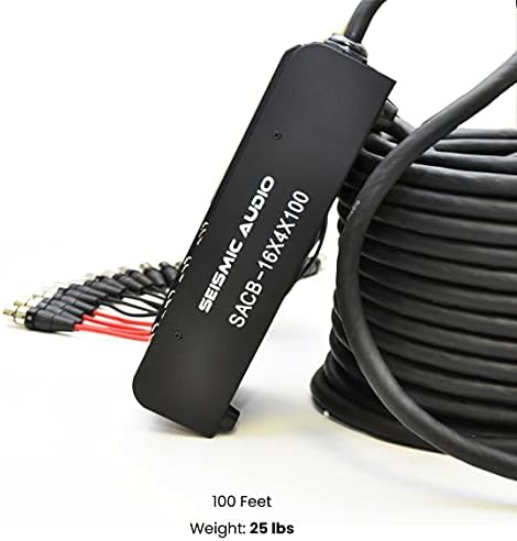 Seismic Audio Speakers 16 Channel Low Profile XLR Send Circuit Board Snake Cable, XLR Splitter Cable, 100 Feet