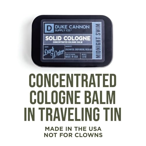 Duke Cannon Solid Cologne for Men, Bourbon Scent, Concentrated Balm, 1.5 oz | Woodsy charred oak barrel aroma inspired by classic bourbon craftsmanship