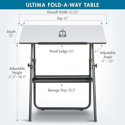 Studio Designs 19652 Ultima Fold A Way Table, Black