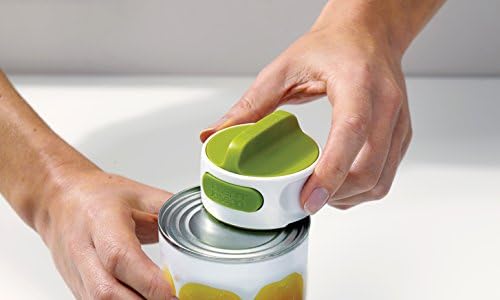 Joseph Joseph Can-Do Plus Compact Can Opener Manual Easy Twist Pull Tab Stainless Steel Portable Space-Saving, White