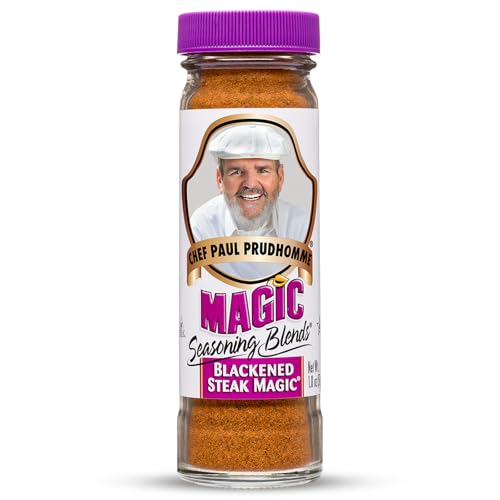 Chef Paul Magic Seasoning Blends Blackened Steak Magic | Bold Flavor for Steak & Beef | Gluten-Free Seasoning for Grilling, Roasting & BBQ | Spice Blend with Garlic & Chili | 20 oz (Pack of 1)