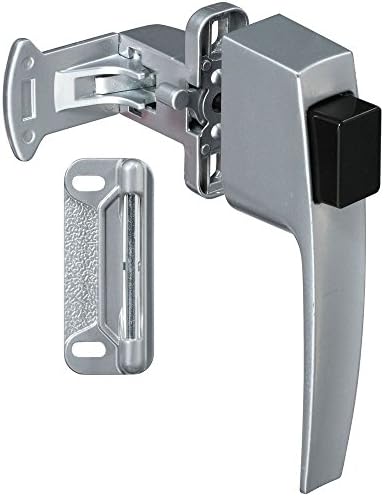 National Hardware Pushbutton Door Latch, 1-3/4 in, Zinc Die Cast, White | Push Button Release Fits Screen and Storm Doors 5/8 in to 2 in Thick; Interior Lock, Screws Included