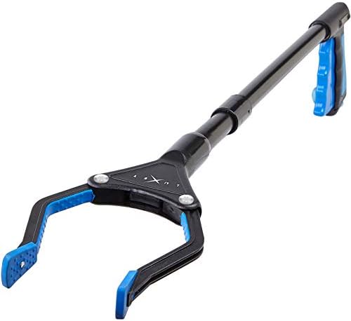 Grabber Reacher Tool - Latest Version Luxet 19 Inch Long Steel Foldable Pick Up Stick - Strong Grip Magnetic Tip - Heavy Duty Trash Picker Claw Reacher Grabber Tool for Elderly Wheelchair Mobility Aid