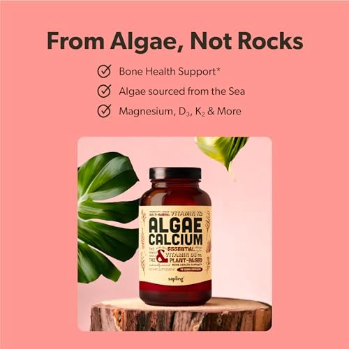 sapling Calcium Supplement - Whole Food with Vitamin K2 & D3, Magnesium, Zinc, Boron