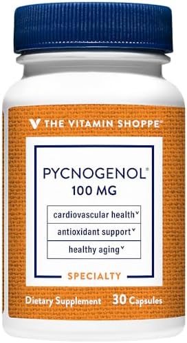 The Vitamin Shoppe Pycnogenol 100mg Antioxidant that Supports Cardiovascular, (30 Capsules)
