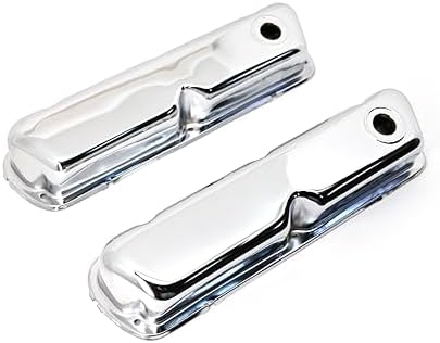 Steel Valve Covers Fits 1962–85 Ford SB 260‑289‑302‑351W – Smooth – 1 Hole – Chrome