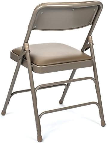 Vinyl Folding Card Table and Chair Set (5pc) - Comfortable Padded Upholstery for Easy Cleaning - Fold Away Design, Quick Storage and Portability, Premium Quality (Grey)