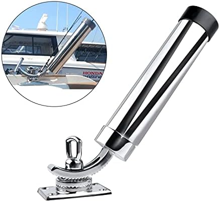 Deck Mount Fishing Rod Holder, Marine Grade Stainless Steel Adjustable Fishing Rod Holders, Support for Marine Boat Yacht