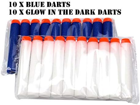 Tactical Vest Accessories Set for Nerf N-Strike Elite Series with 20 Refill Darts, 2 Quick Reload Clips, Wrist Ammo Holder, Safety Glasses