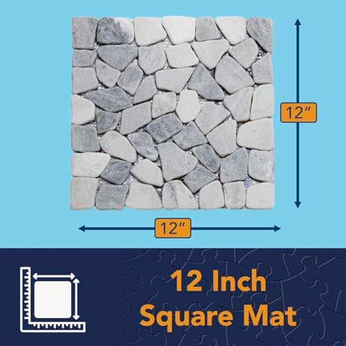 Bits and Pieces - Stepping Stones - 12" Square Marble - Set of Three (3)