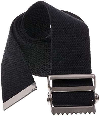 COW&COW Transfer and Gait Belt with Metal Buckle - Transfer Walking and Standing Assist Aid for Caregiver Nurse Therapist 2 inches (Beige with Stripes, 60")