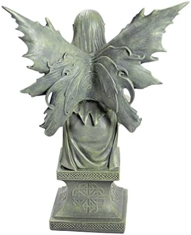 Design Toscano Celtic Fairy's Perilous Perch Outdoor Garden Statue, Large, 19 Inch, Polyresin, Two Tone Stone
