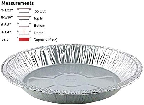 Handi-Foil 9" Aluminum Foil Pie Pan Extra-Deep -Disposable Tin Plates (Pack of 500)
