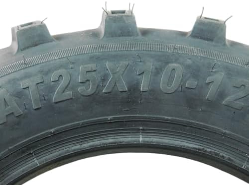 25x10-12 Rear ATV Tire 6-Ply Checkmark Tread 2-Pack 25x10x12 | Aggressive checkmark tread for superior traction on mud