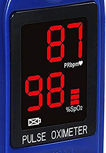 Concord Basics Fingertip Pulse Oximeter - Blood Oxygen Saturation Monitor with Carrying Case, Batteries, Silicone Cover & Lanyard - Easy to Use