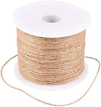 LiQunSweet 100m/328ft Hemp Cord Hemp Rope String Twine Beading Material 1 Ply for Jewelry Making DIY Craftings Wall Hanging Art Project Home Party