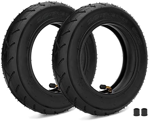10x2.125 Tire and Inner Tube with 0° Valve Stem for 10" Tires with 6" Rims | Compatible with Self Balancing Scooter, Smart Electric Bike, Bicycle