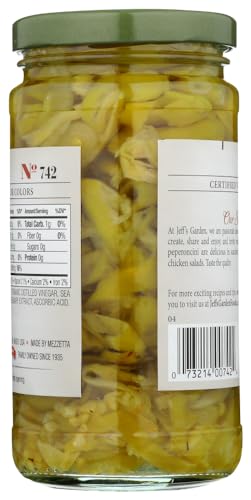 Jeffs Naturals, Golden Green Sliced Peperoncini, 12 Ounce