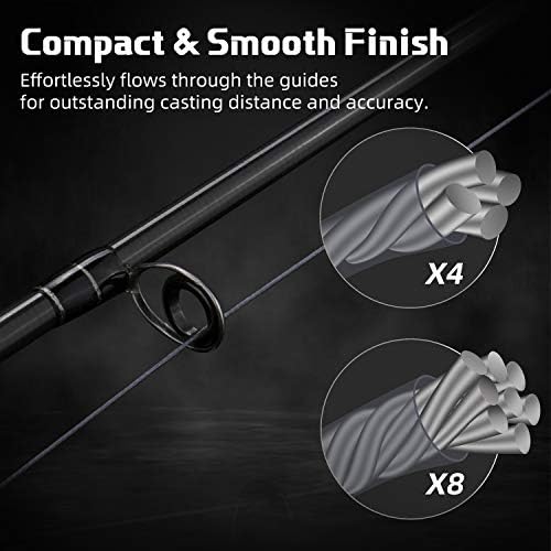 RUNCL Braided Fishing Line Merced, 1000 500 300 Yards Braided Line 4 8 Strands, 6-200LB - Proprietary Weaving Tech, Thin-Coating Tech