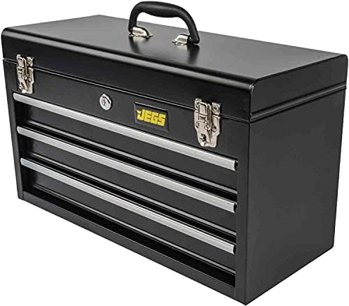 Portable 3 Drawer Tool Box | Portable 3 Drawer Tool Box for supporting automotive installation, service, or repair; aluminum and steel construction