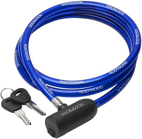 DocksLocks Security Cable Lock (5' to 25’ Lengths) with Keys