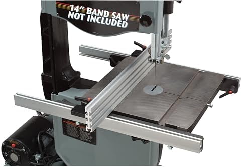 Woodhaven 7280 Band Saw Fence for 14" Bandsaws, Made in USA | 14" saw compatible, dual-end locking, blade lead adjustment