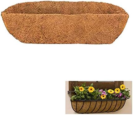 2pcs Trough Coco Liner 36 inch Wall Planter Replaceable Coco Liner for Window Box, Fence Flower Baskets
