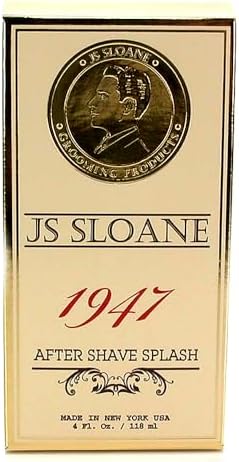 JS Sloane 1947 After Shave Splash for Men – Classic Barbershop Aftershave, Refreshing & Toning Post Shave, Signature Masculine Scent, 4 oz